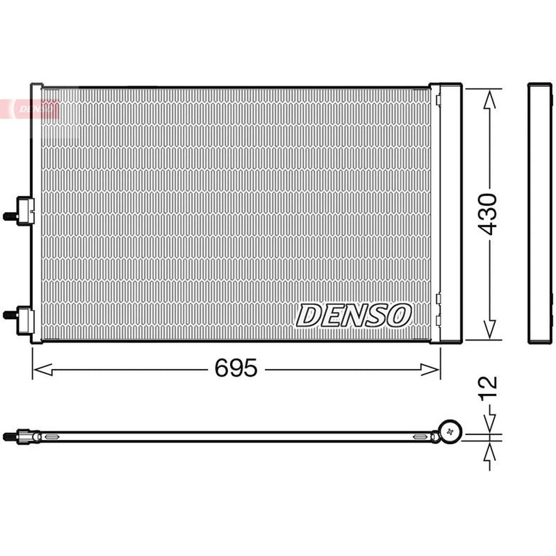 Denso Air Conditioning Condenser fits Mercedes-Benz A-Class 2013-2018 176.052