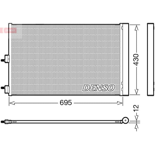 Denso Air Conditioning Condenser fits Mercedes-Benz A-Class 2013-2018 176.052