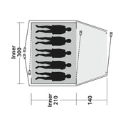 Outwell Cloud 5 Pole Tent Green 5 Person Outwell - Dynamic Drive