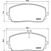 DON Front Brake Pad Set fits Mercedes-Benz A-Class 2018-2020