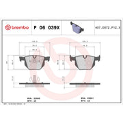 Brembo 4 x Rear Brake Pad Set fits BMW 3 2004-2013