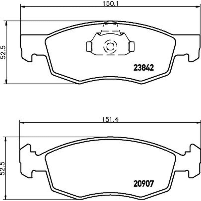 DON Front Brake Pad Set fits Fiat Doblo 2001-2005 1.2 1.3 1.6 1.9