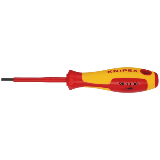 KNIPEX 98 13 30 VDE Insulated Hexagon Screwdriver, 3 x 75mm - 98 13 30