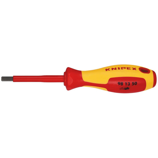 KNIPEX 98 13 50 VDE Insulated Hexagon Screwdriver, 5 x 75mm - 98 13 50