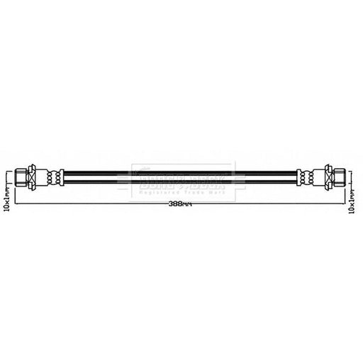 Borg & Beck Brake Hydraulic Hose Line inner BBH8672