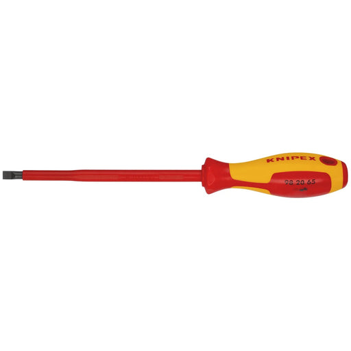 KNIPEX 98 20 65 VDE Insulated  Slotted Screwdriver, 6.5 x 150mm - 98 20 65