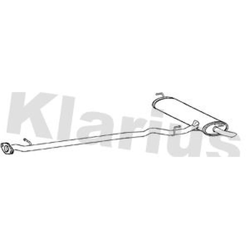 Klarius Box With Tail Pipe Rear fits Nissan Qashqai I 2007-2013 1.6 2.0