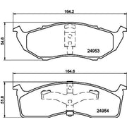 Mintex Front Brake Pad Set fits Chrysler Neon 1994-1998 2.0