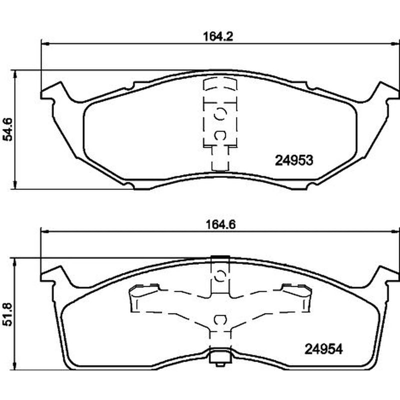 Mintex Front Brake Pad Set fits Chrysler Neon 1994-1998 2.0