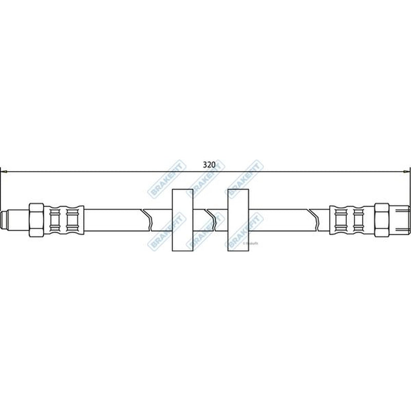 Apec Brake Hydraulic Hose Line Front fits VW Derby 1977-1981 1.1 1.3