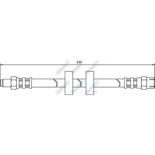 Apec Brake Hydraulic Hose Line Front fits VW Derby 1977-1981 1.1 1.3
