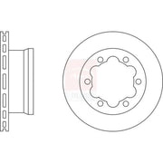 Apec 2 x Vented Rear Brake Discs SDK6024-x2