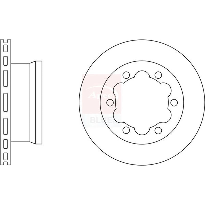 Apec 2 x Vented Rear Brake Discs SDK6024-x2