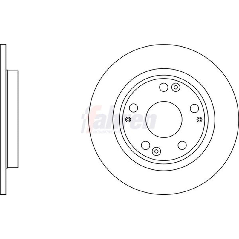 Fahren 2 x Solid Brake Discs fits Honda Cr-Z 2010-2013 1.5