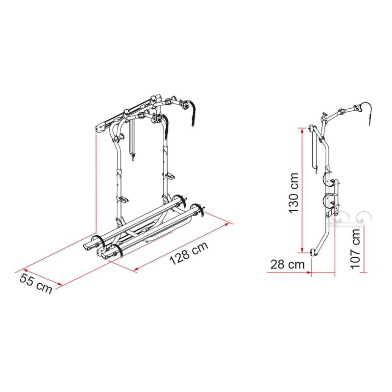 Fiamma F80S Awning, Fixing Bracket, Bike Carrier Bundle for Fiat Ducato L3 H2 Vans Fiamma - Dynamic Drive