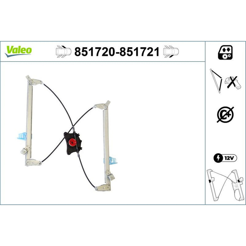 Valeo Electric Window Regulator Lifter Right Front 851721