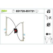 Valeo Electric Window Regulator Lifter Left Front 851720