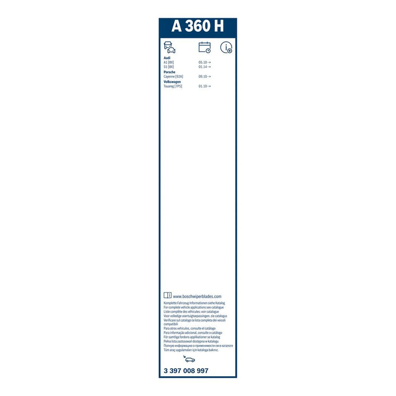 Bosch Aerotwin Wiper Blade 380mm — A360H fits Audi A1 2010-2018