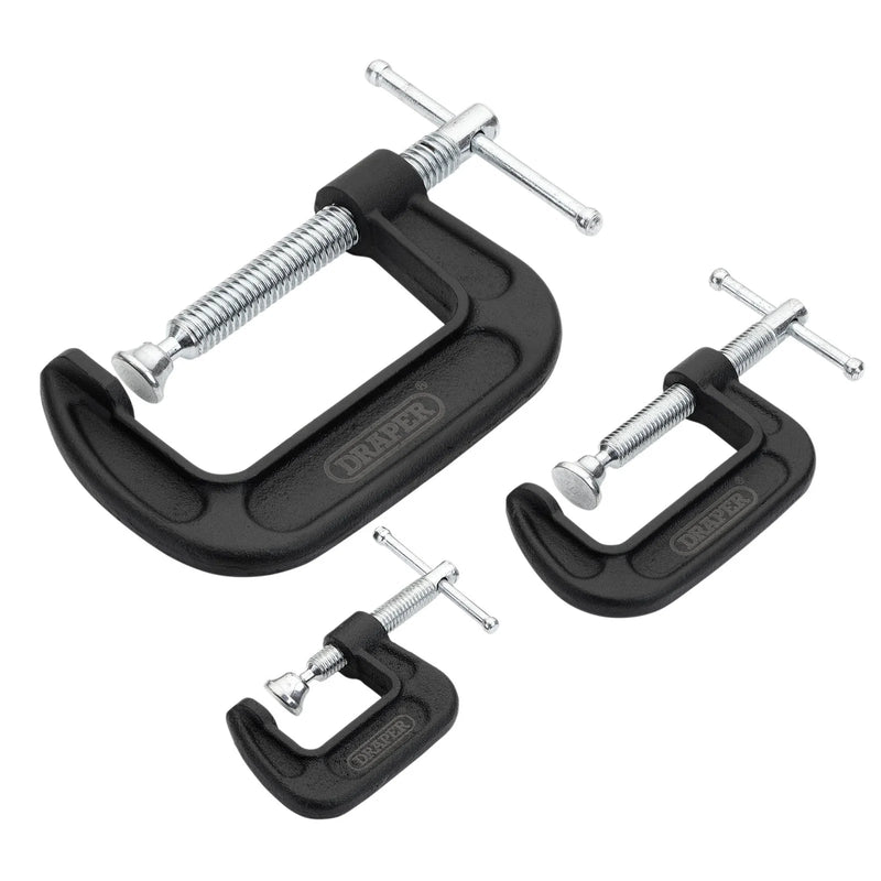 Draper Heavy Duty G-Clamp Set (3 Piece) - GCLS3 - image 1