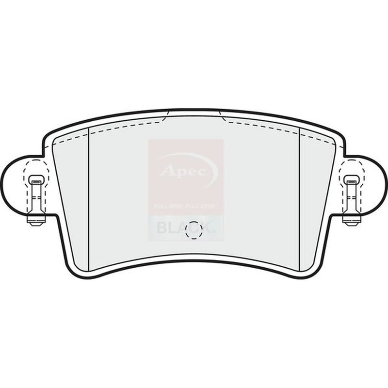 Apec Black Rear Brake Pad Set fits Nissan Interstar 2002-2006