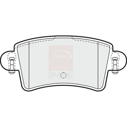 Apec Black Rear Brake Pad Set fits Nissan Interstar 2002-2006
