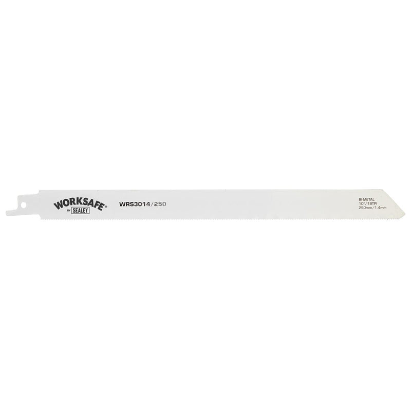 Sealey Reciprocating Saw Blade Metal 250mm 18tpi Pack of 5 WRS3014/250 Sealey - Dynamic Drive