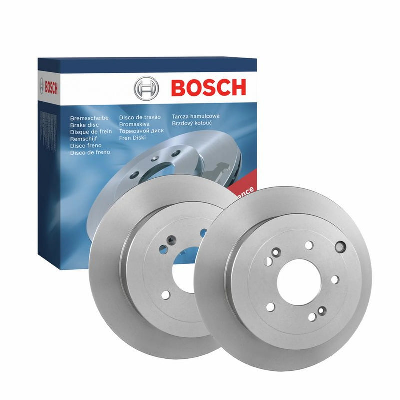 Bosch 2 x Solid Rear Brake Discs 0986479509-x2