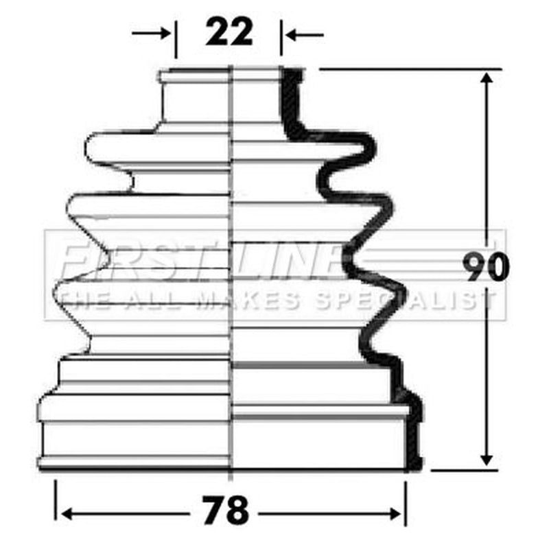 First Line Drive Shaft Bellow Kit Front Left fits Chrysler Neon 1994-1999
