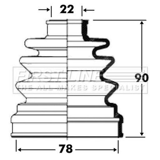 First Line Drive Shaft Bellow Kit Front Left fits Chrysler Neon 1994-1999