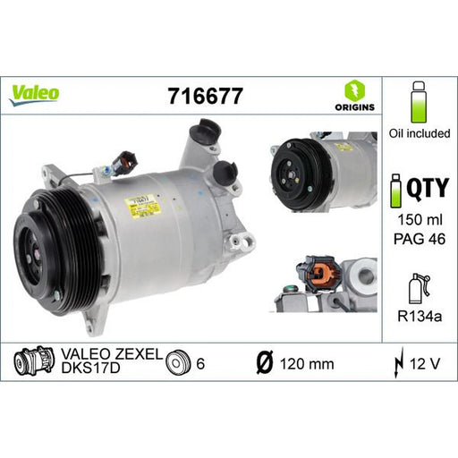 Valeo Air Conditioning Compressor 716677