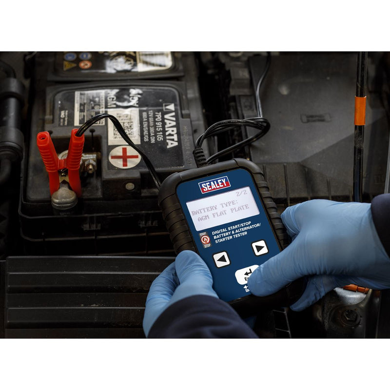Sealey Digital Start/Stop Battery & Alternator/Starter Tester 12/24V BT2011 Sealey - Dynamic Drive
