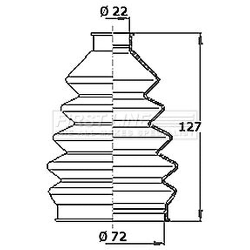First Line Drive Shaft Bellow Kit Front Left Polychloroprene (Neop fits Opel Mpv