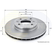 Comline 2 x Vented Front Brake Discs ADC2408V-x2