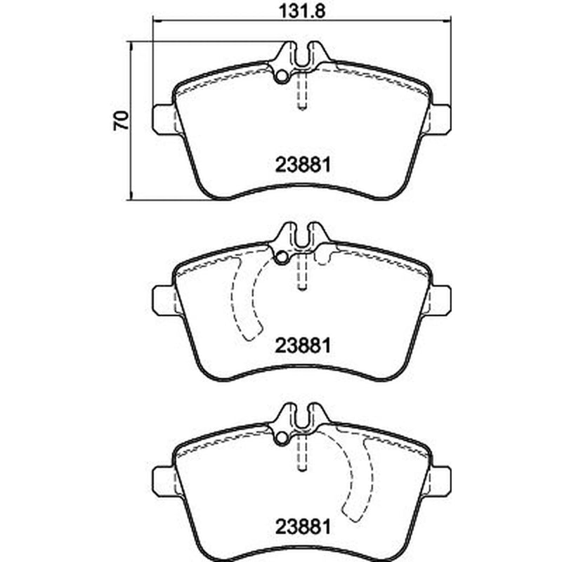 Mintex Front Brake Pad Set fits Mercedes-Benz A-Class 2004-2012