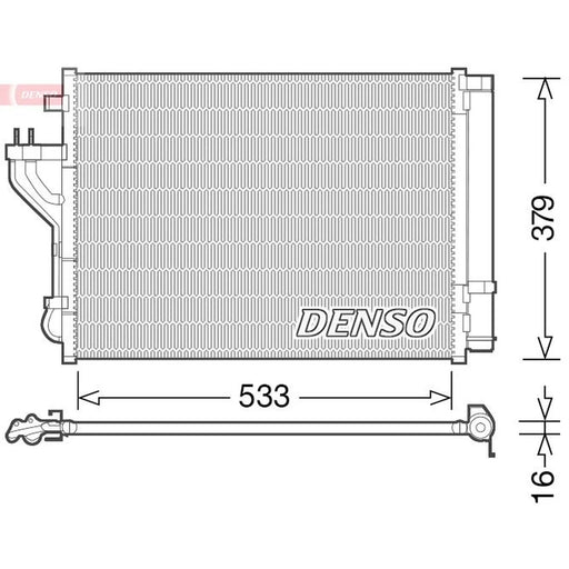 Denso Air Conditioning Condenser fits Hyundai IX35 2009-2015 1.6 1.7 2.0