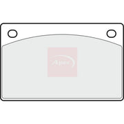 Apec Rear Brake Pad Set fits Bentley T2 Series 1977-1981 6.75