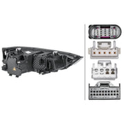 Hella Headlight Headlamp LED Left fits Audi A1 2010-2018 1.0 1.2 1.4 1.6 1.8 2.0