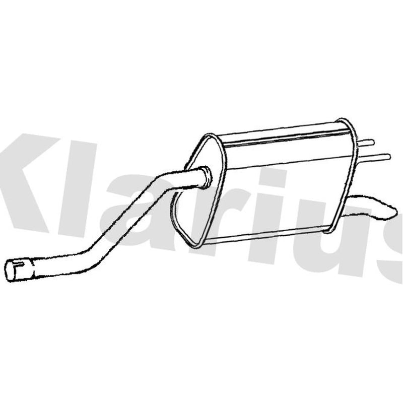 Klarius Box With Tail Pipe Rear fits Opel Meriva B 2010-2017 1.4