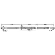 Borg & Beck Brake Hydraulic Hose Line Front Right BBH7449