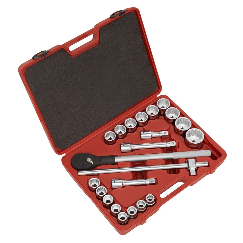 Sealey Premier Premier Socket Set 3/4"Sq Drive 12-point 22pc AK2598 Sealey Premier - Dynamic Drive