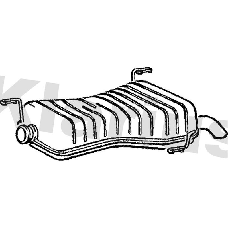 Klarius Box With Tail Pipe Rear fits Peugeot 306 1997-2001 1.8 2.0