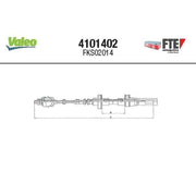 Valeo Clutch Control Cable Pull 4101402