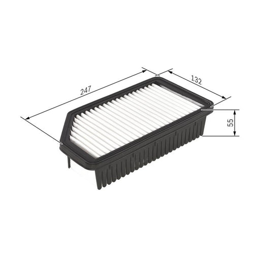 Bosch Engine Air Filter fits Kia Rio III 2011-2017 1.2 1.25