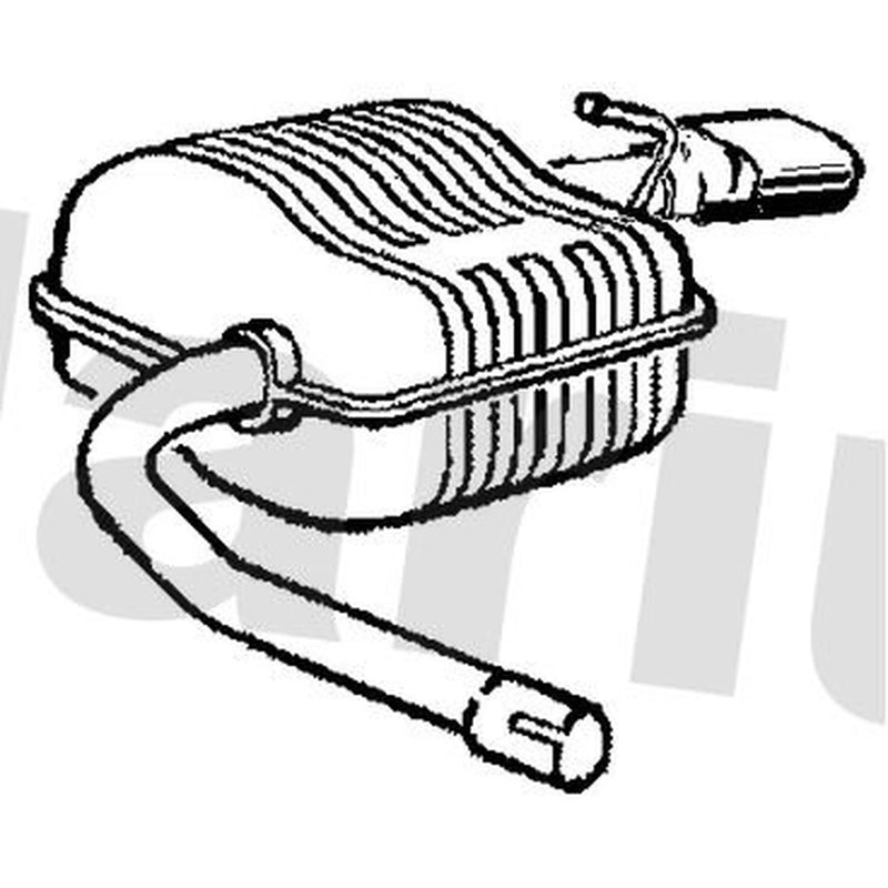 Klarius Box With Tail Pipe Right Rear fits Volvo S80 II 2010-2016