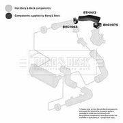 Borg & Beck Intercooler Turbo Charge Air Hose BTH1413