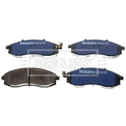 Borg & Beck Front Brake Discs & Pads fits Mitsubishi L200 1996-2007 2.4 2.5 3.0