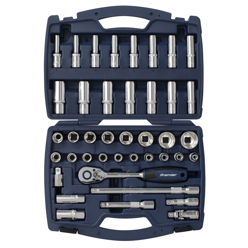 Sealey Socket Set 41pc 1/2"Sq Drive WallDrive Metric AK8993 Sealey - Dynamic Drive