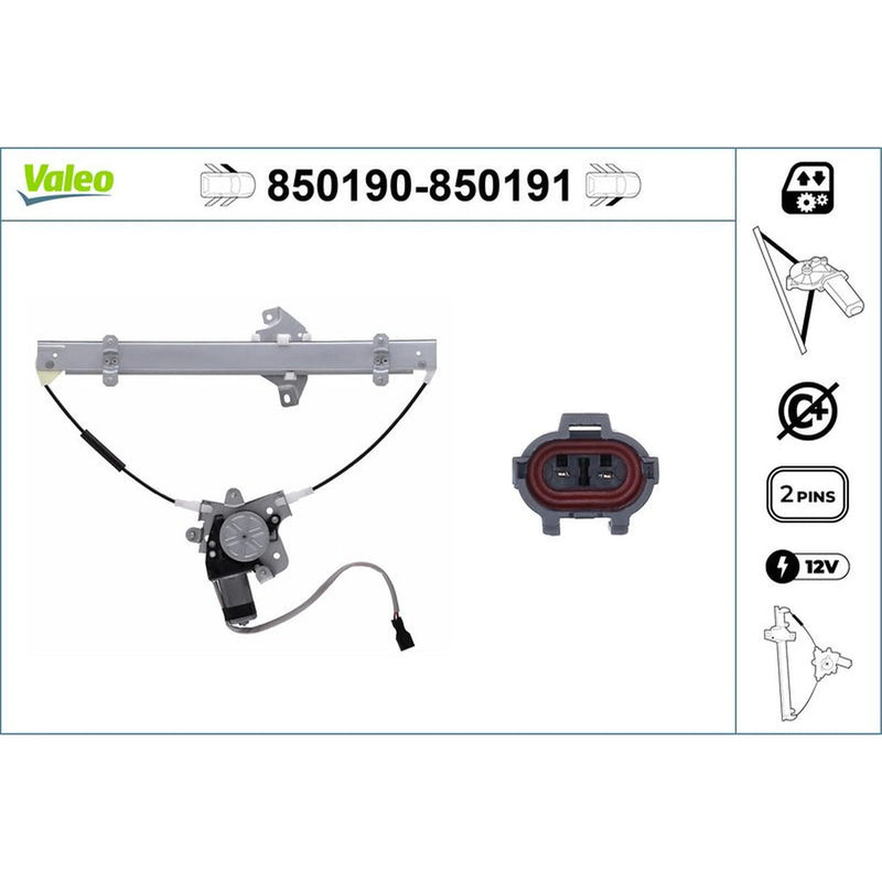 Valeo Electric Window Regulator Lifter Left Front 850190