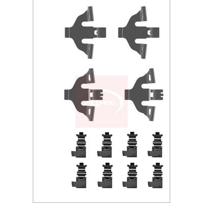 Apec Brake Pad Accessory Fitting Kit Front KIT1379