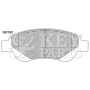 Key Parts 4 x Front Brake Pad Set fits Citroën C1 2005-2014 1.0 1.4